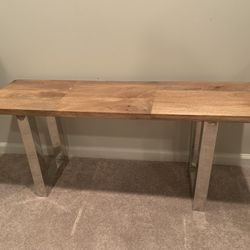 Wooden Rustic Style Bench 