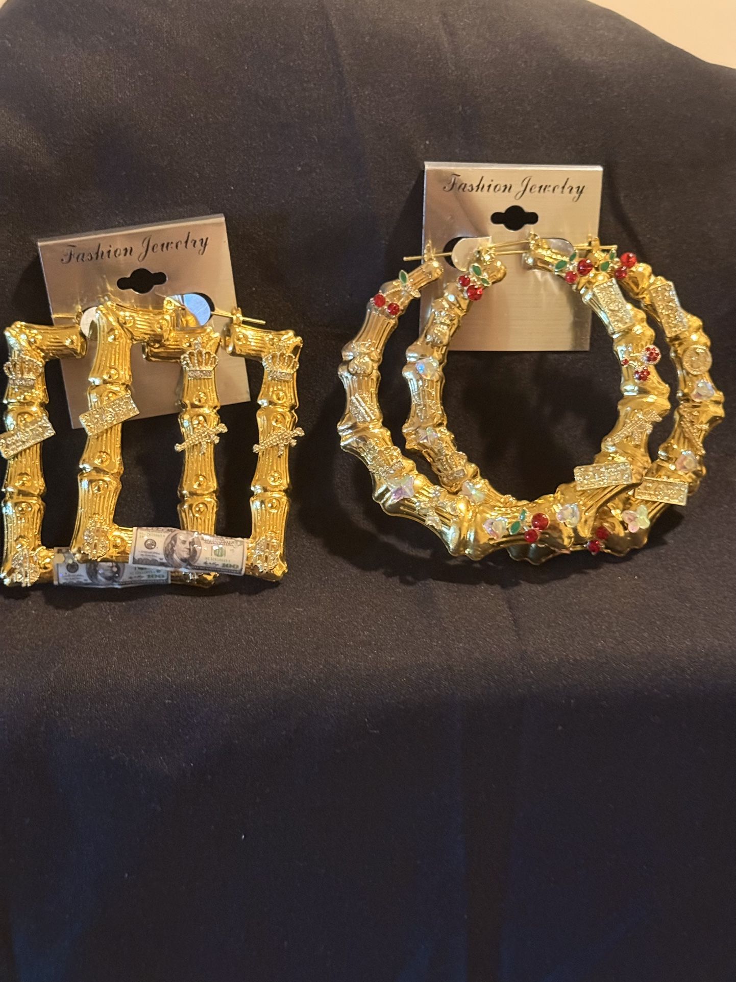 Custom Bamboo Earrings w/ Charms