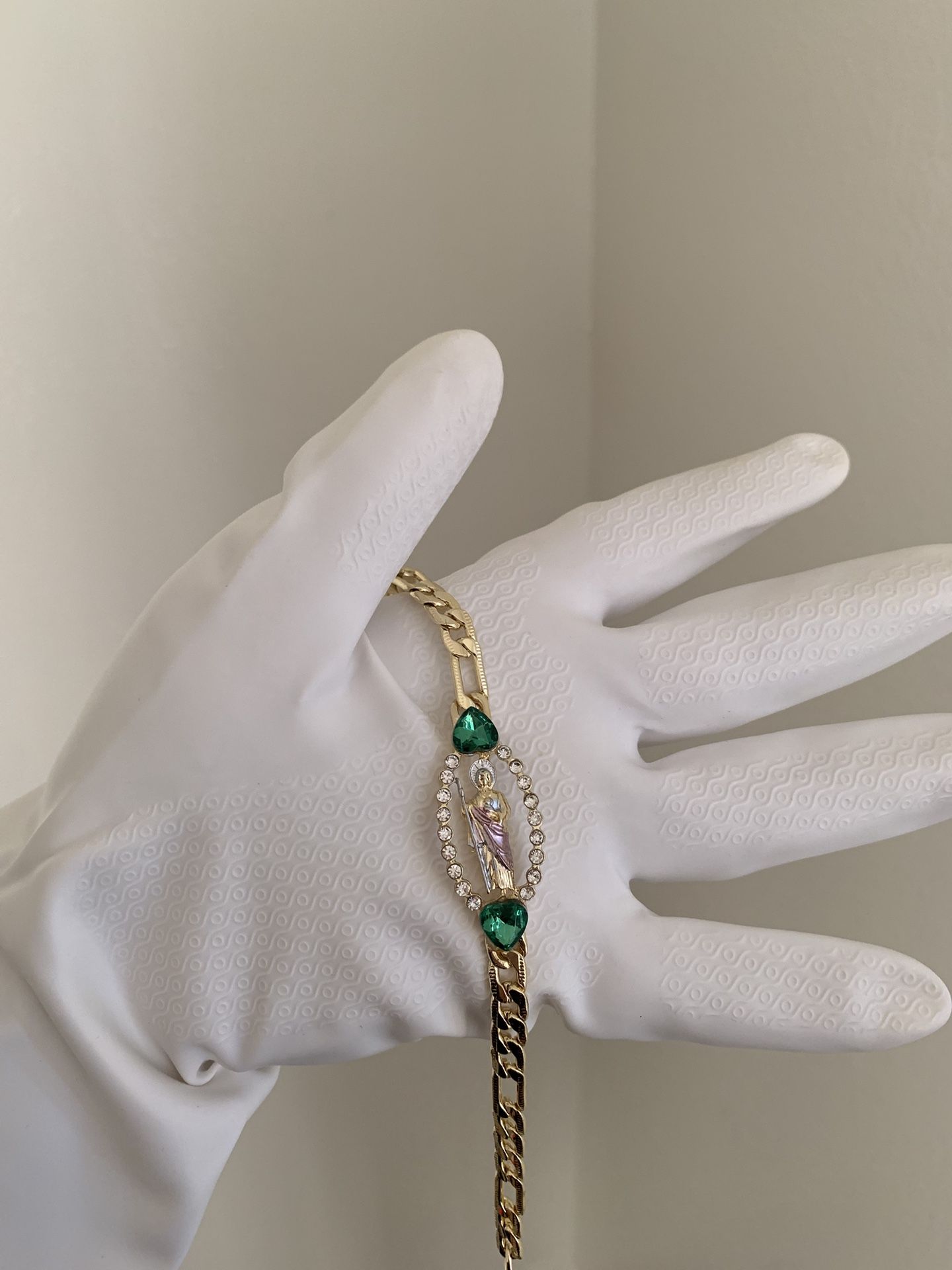 Gold Plated San Judas Bracelet