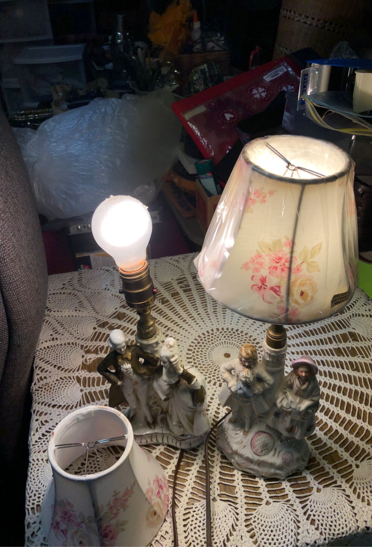 Antique table lamp or side lamp