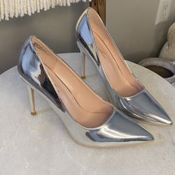 Silver Pumps
