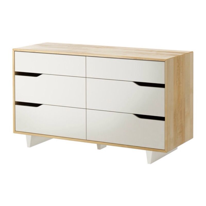 Ikea Mandal 6 drawers dresser- white and birch - $200 OBO (Santa Fe Springs/Norwalk) In excellent condition! Make me an offer.