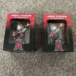 Angel Stadium 50th Anniversary Mickey Mouse Figurines Unopened 