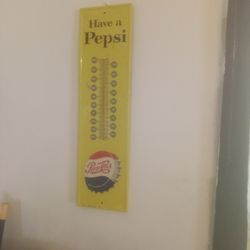 New Vintage 1950s Pepsi Thermometer