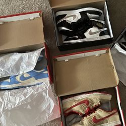 Jordan 1 Mid And Two Pairs Dunks 