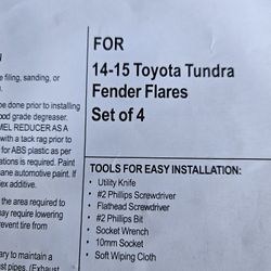 New Fender Flares 2014-2015 Toyota Tundra