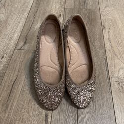 Size 8 Gold Glittery Flats From Old Navy