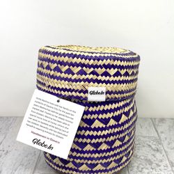 Mexican Handwoven Palm Leaf Basket