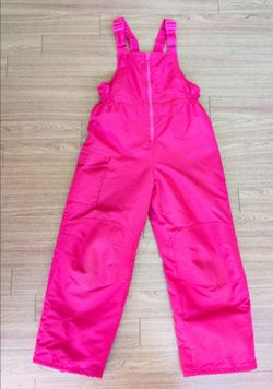 Cherokee Girls Insulated & Lined Snow Bib Pants Pink Adjustable Straps SIZE 7/8