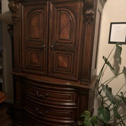Dining  Table And An Armoire Solid Wood 