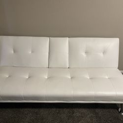 White Leather Futon