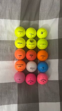 15 Multicolor Golf Balls