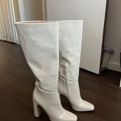 White Steve Madden Knee high boots