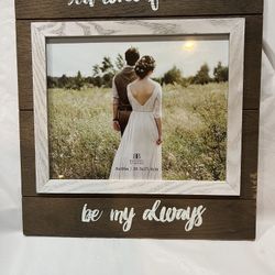 Wooden Plank Wedding Couple Picture Frame Farmhouse Theme Home Decor 8x10
