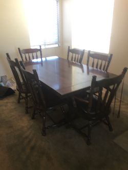 Solid wood table