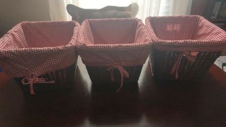Four Wicker Baskets