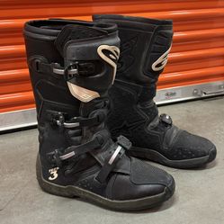 Alpinestars Tech 3 Motocross Dirt Bike Boots Black Size US 13 MX Enduro