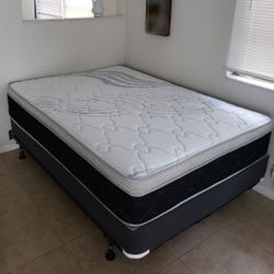 NEW FULL PILLOW TOP MATTRESS. Bed frame is not available. Take it home same day 👍