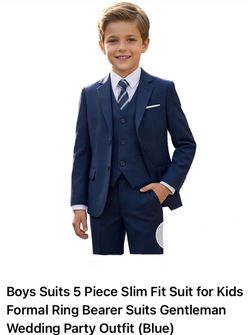 Boys Suit 5 Piece Slim Fit