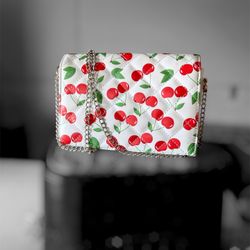 Cherry Crossbody Clutch With Chain