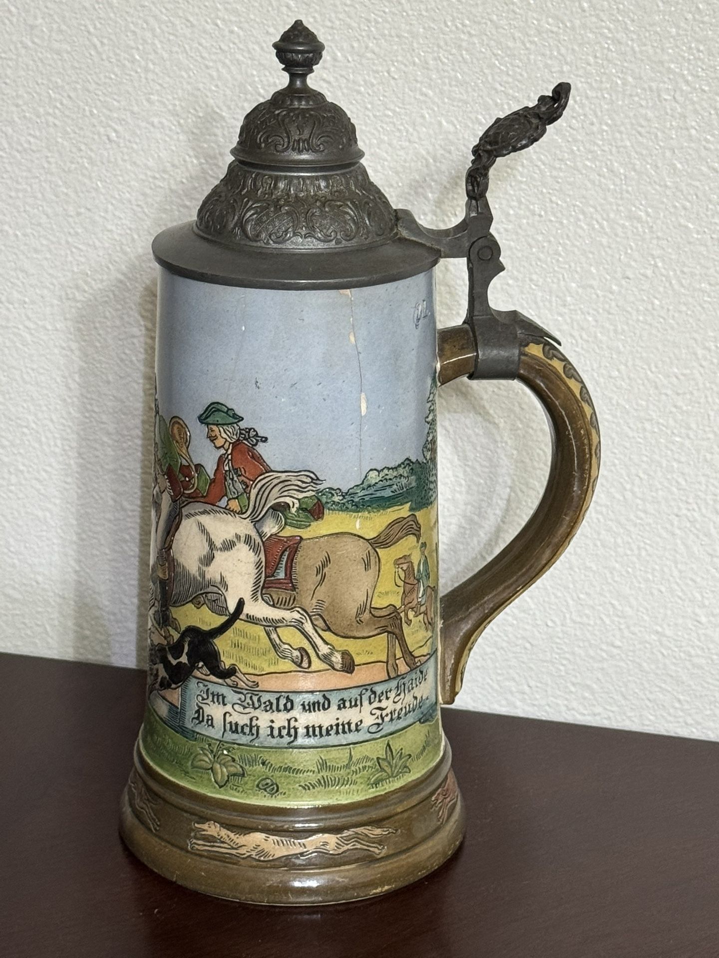 Late 19th Century; 1L; German Beer Stein