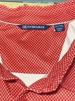 Cutter and buck broken check polo size XLT