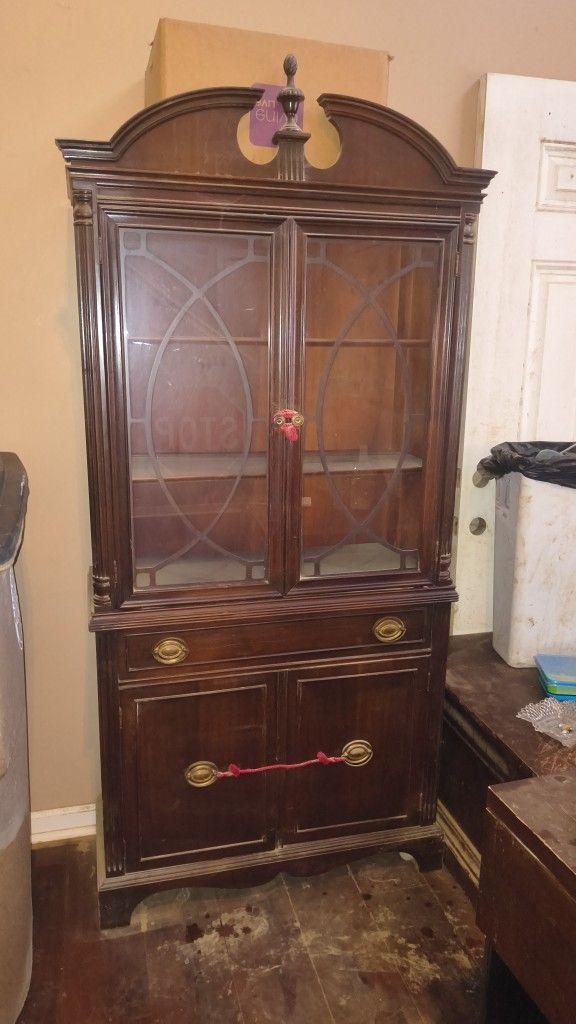 Antique Mahogany China Cabinet