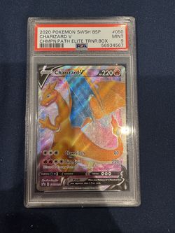 2020 Pokemon Champion's Path Charizard V SWSH050 Full Art Promo PSA 9 MINT