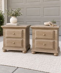 Pair of Solid Wood Nightstands