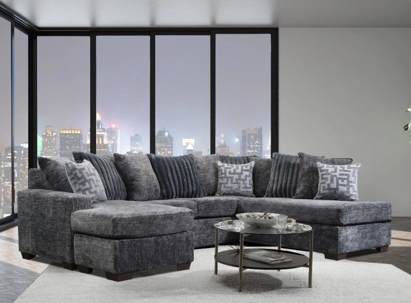 Devin U Shaped Sectional w Pillows