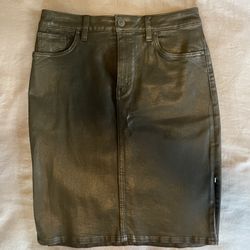 Hudson Jeans Black Coated High Waist Skirt - Brand New! Size 29 
