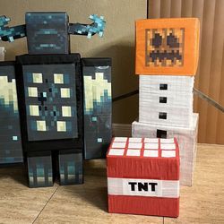 DIY Minecraft Warden From Scratch, Minecraft Papercraft Warden