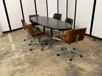 Herman Miller Eames Conference table with 6 chairs 8’x32”