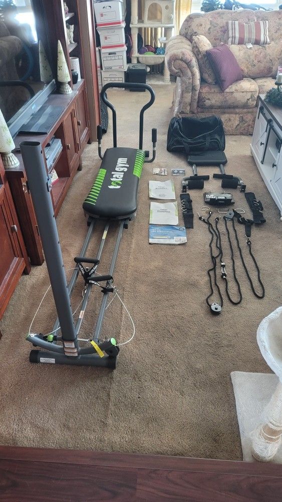 Foldable and easy to store Total Gym Summit Model With Additional Accessories