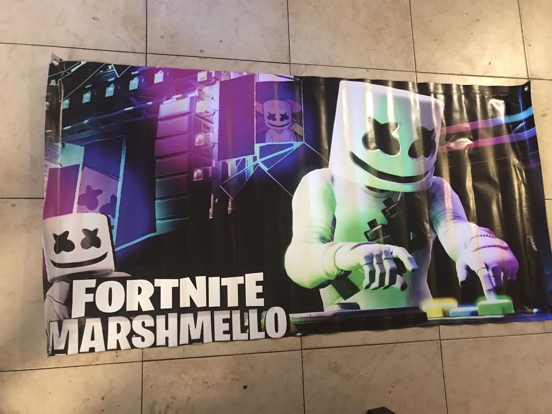 Fornite Marshmellow Birthday Banner