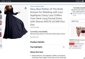 Dressy navy blue formal gown