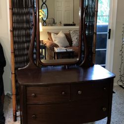 Antique “SLIGH” Mahogany Dresser W/Mirror