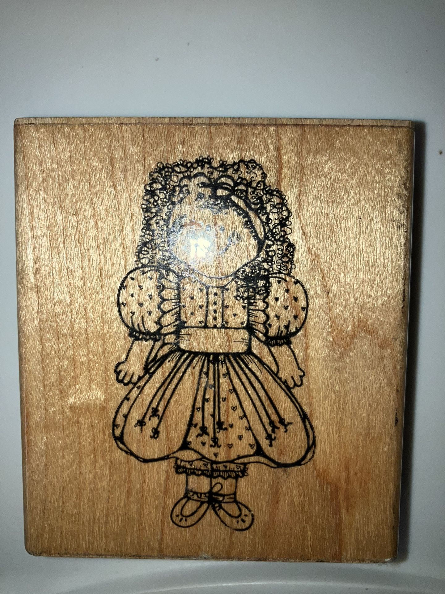 Rag Doll Girl Rubber Stamp