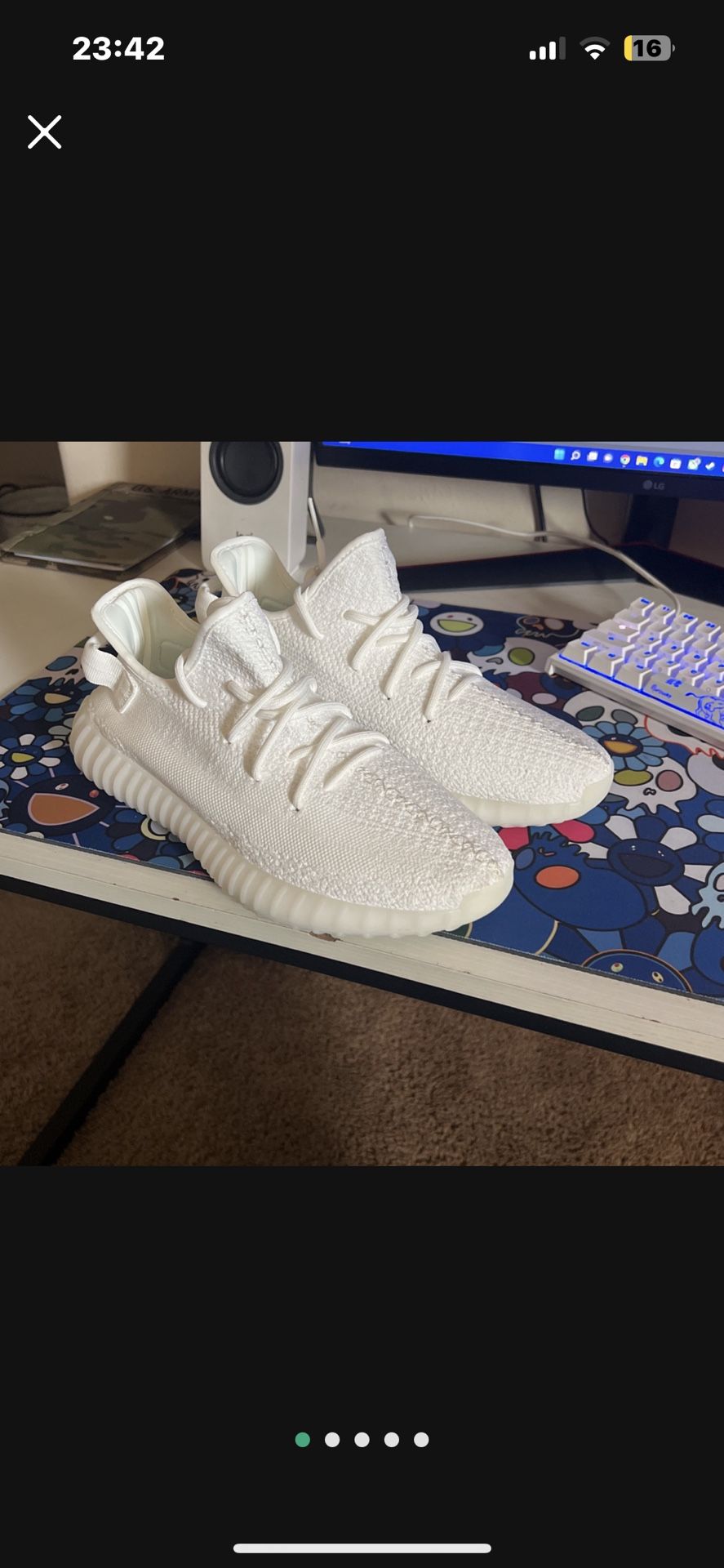 Cream Triple White Yeezy 350