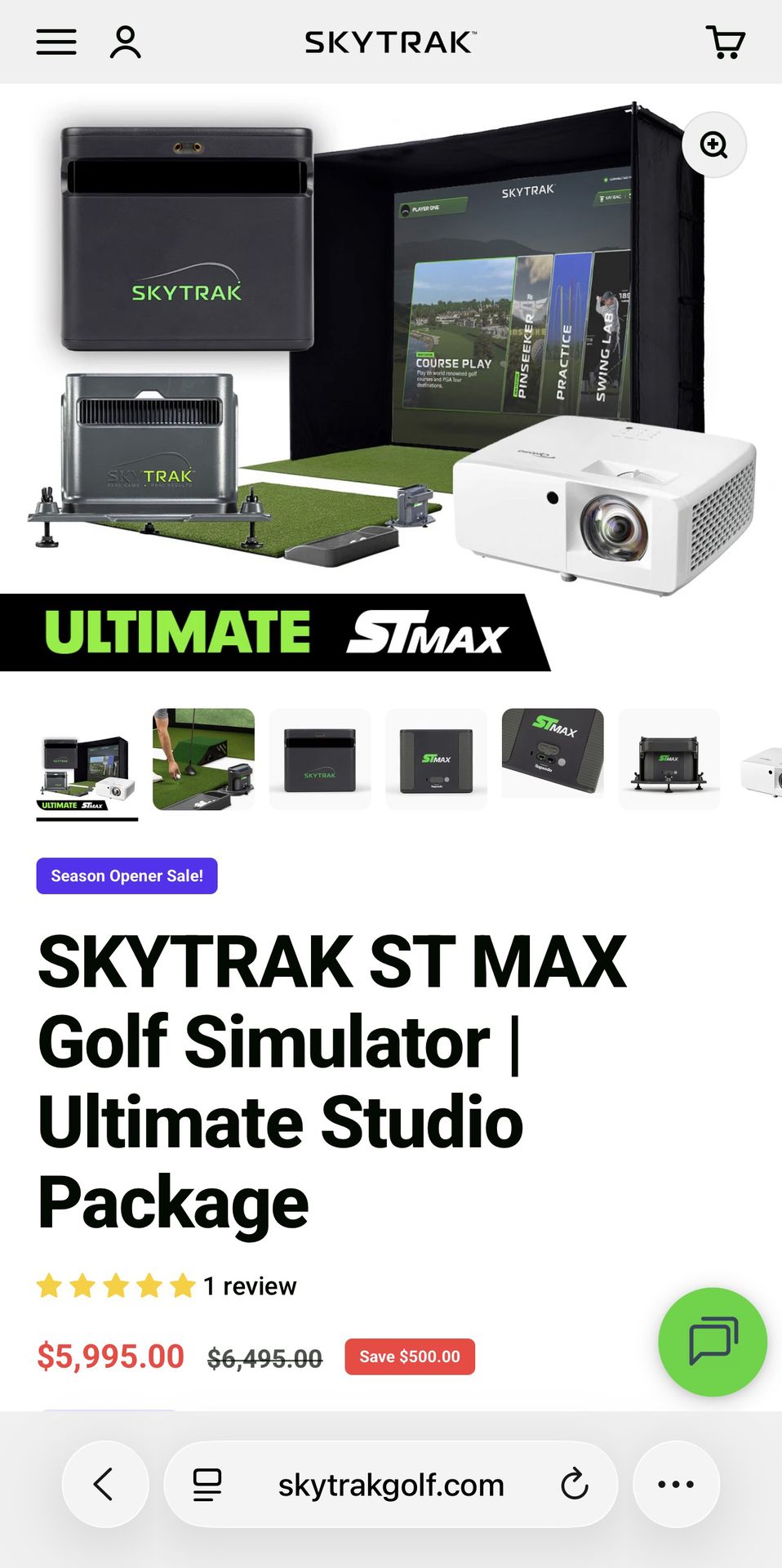 SKYTRAK ST MAX Golf Simulator | Ultimate Studio Package