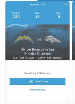 Chargers vs Broncos