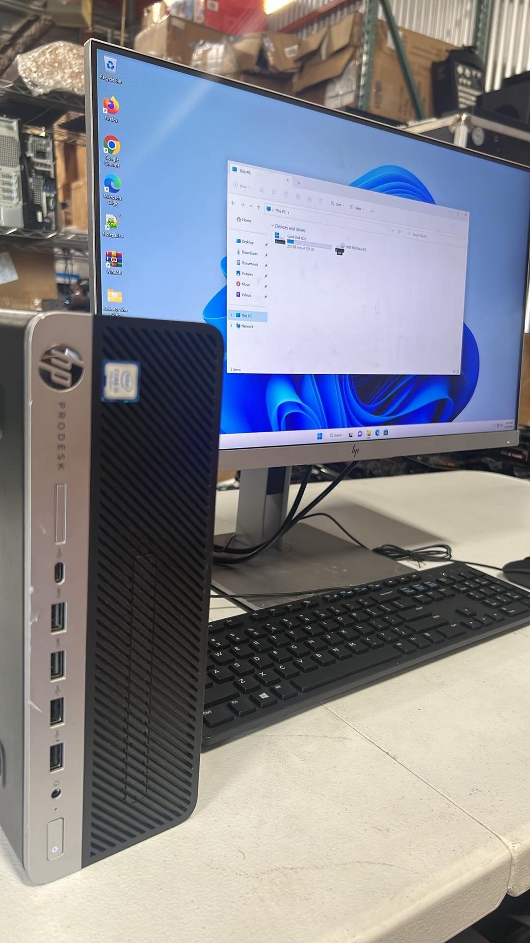 4 in 1 HP PRODESK 600 G3 SFF/ HP Desktop Windows 11 Pro/ Keyboard and Mouse