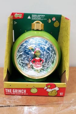 Dr. Seuss The Grinch Musical Snow Globe with Lights & Swirling Snow