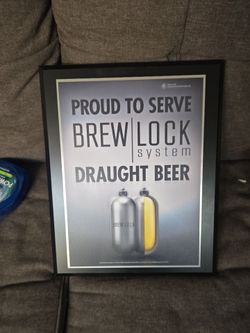 All wood Brew Lock Draught Beer Sign