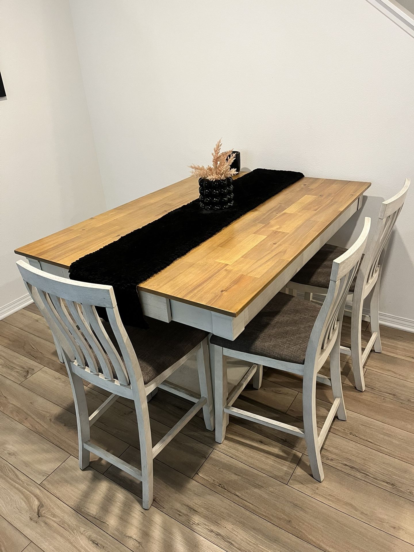 6 Piece Counter Height Dining Set with Bench
