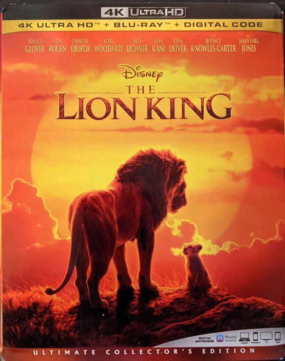 The lion King 4k UHD Blu-ray And Digital Code