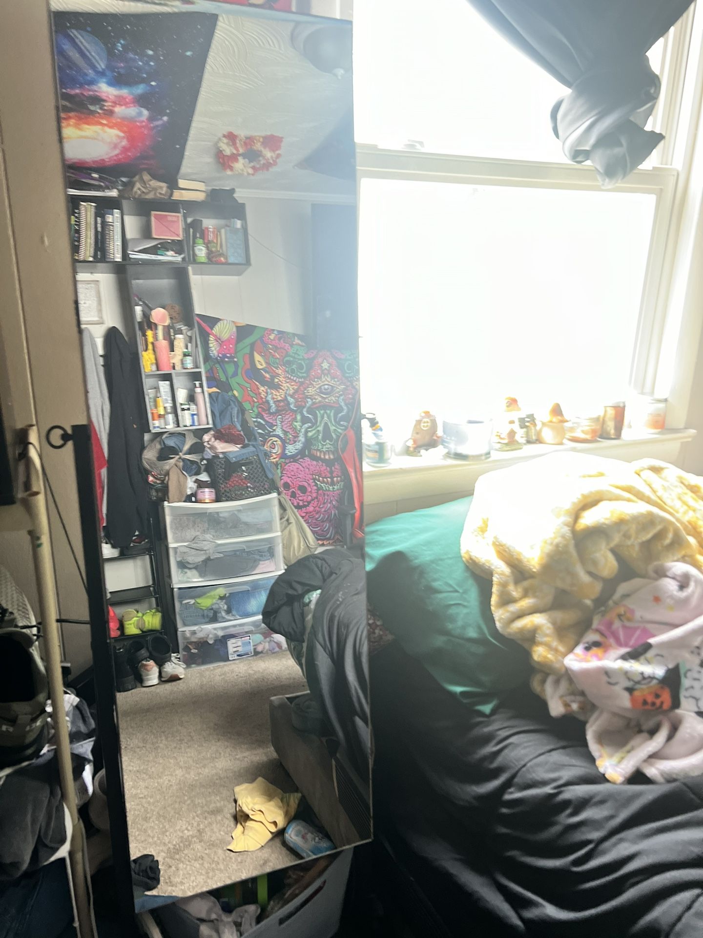 Standing light up vanity with storage