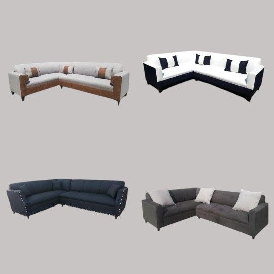 Brand NEW L Sofas SECTIONAL COUCHES Chaise Loveseat 