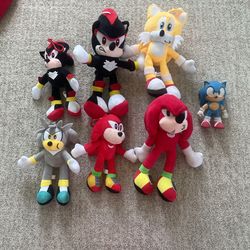 Sonic Toy Plush Lot