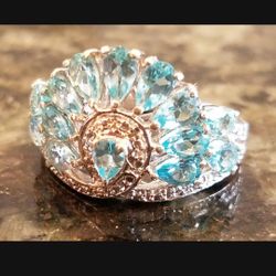 Genuine Blue Topaz Ring
